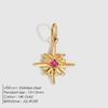 eManco Vintage Stainless Steel Star Shiny Colorful Rhinestone Charms Making Women DIY Necklace Bracelet Factory Direct