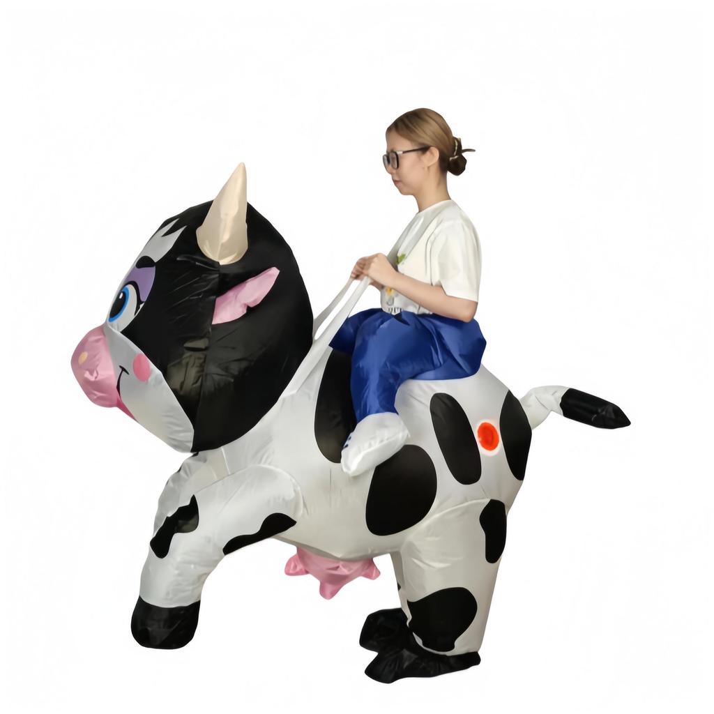 Inflatable White Cow Costume for Halloween & Easter: Cute, Creative, and Fun for Festivals & Pranks.