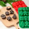 Silikon Weihnachts Schokoladenformen Schneeflocke Weihnachtsbaum Lebkuchenmann Süßigkeiten Keksformen DIY Backwerkzeug Neujahr Kuchen Dekor