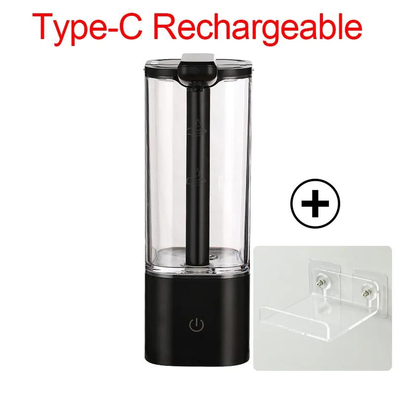 550ml Großvolumiger Küchen Automatischer Flüssigseifenspender USB Wiederaufladbar/Batterie Berührungsloser Handdesinfektionsmittelspender