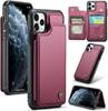 IPhone Wallet Protective Case with Card Holder, RFID Shielding, Men's and Women's Shock-absorbing Leather Bracket, Durable Protective Phone Case