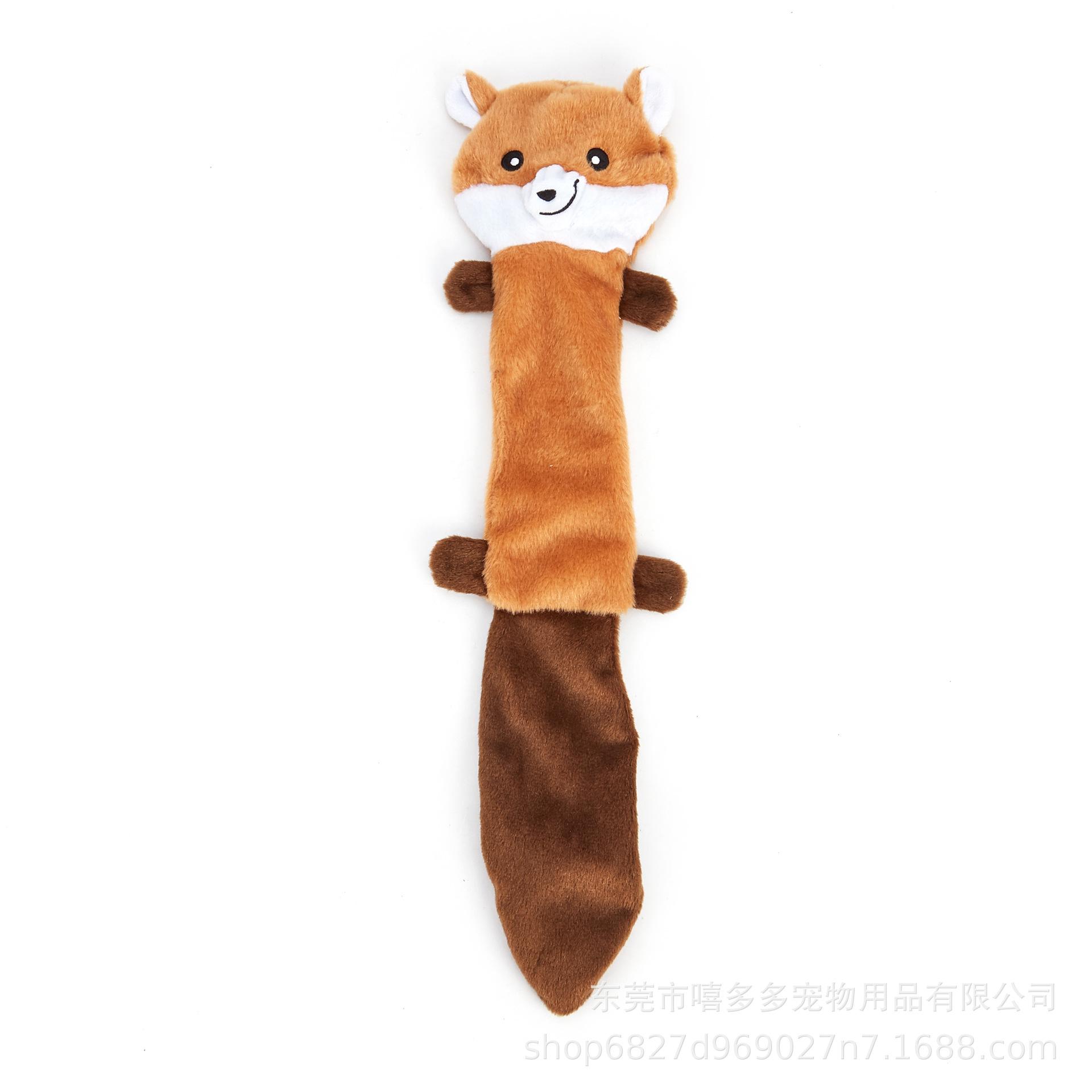 

Pet Puppy Supplies Squirrel Dog Plush Chew Toy Bite Resistant Sound Interactive Squeaky Indestructible dogs Toys Soft Rattles шоколадний