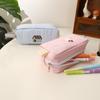 Pen Bag Embroidered Cosmetic Bag Stationery Box High Quality Embroidery Pen Case For Travel School Makeup