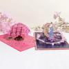Romantic Theme 3D Pop Up Card Pop-Up Mechanism Heart Shape Butterfly Heart Card Handmade Craft Cherry Blossom Card Birthday Gift