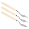 6pcs Metal Blade Painting Spatula Pointed Head Color Mixing Palette Tool For Oil Painting