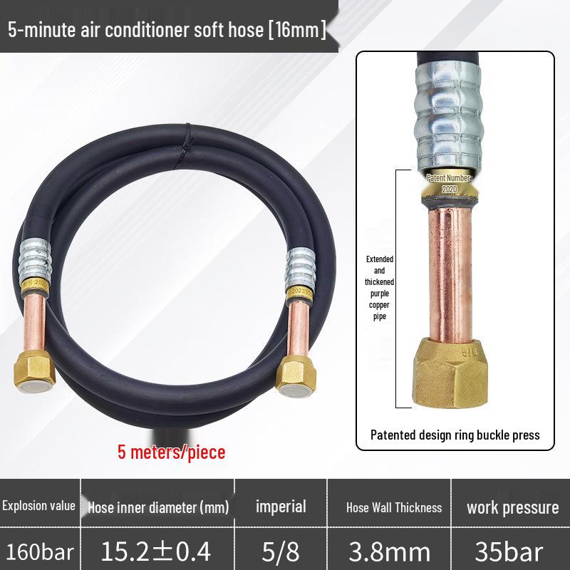 Air Conditioner Copper Connection Hose for Indoor/Outdoor Units - 1HP To 5HP Compatible, Weld-Free Design