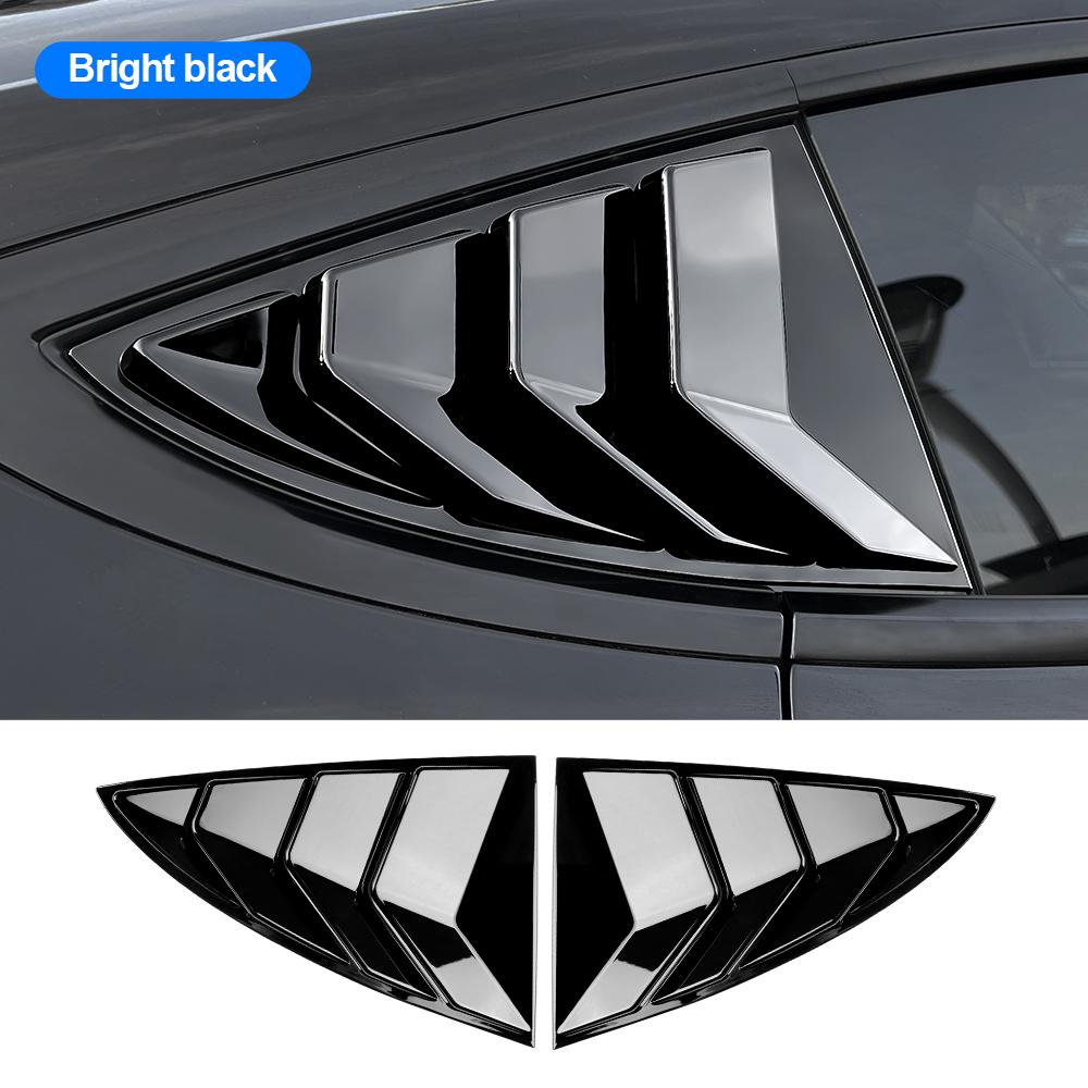 ABS Rear Car Window Shutter Cover For Tesla Model 3 2017-2025 2025 Highland Louver Side Vent Trim Triangle Modified Accessories