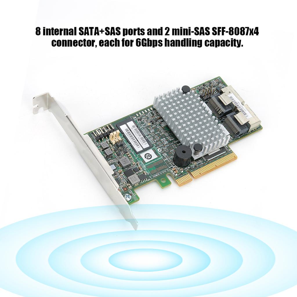 LSI 9267‑8i 2208 Main Control Disk RAID Contreller Card PCIEx8 6GBps 512M RAID 0 1 (S)
