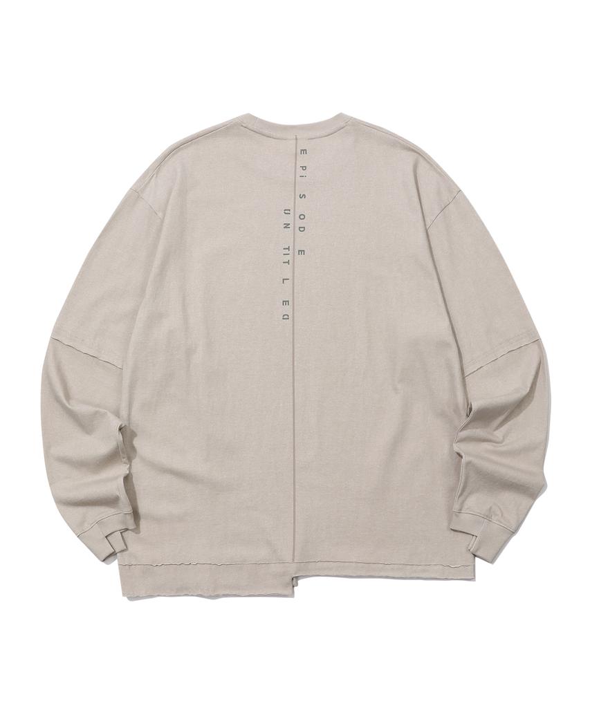 EPISODE UNTITLED Logo Printing Cutting Long Sleeves_Beige