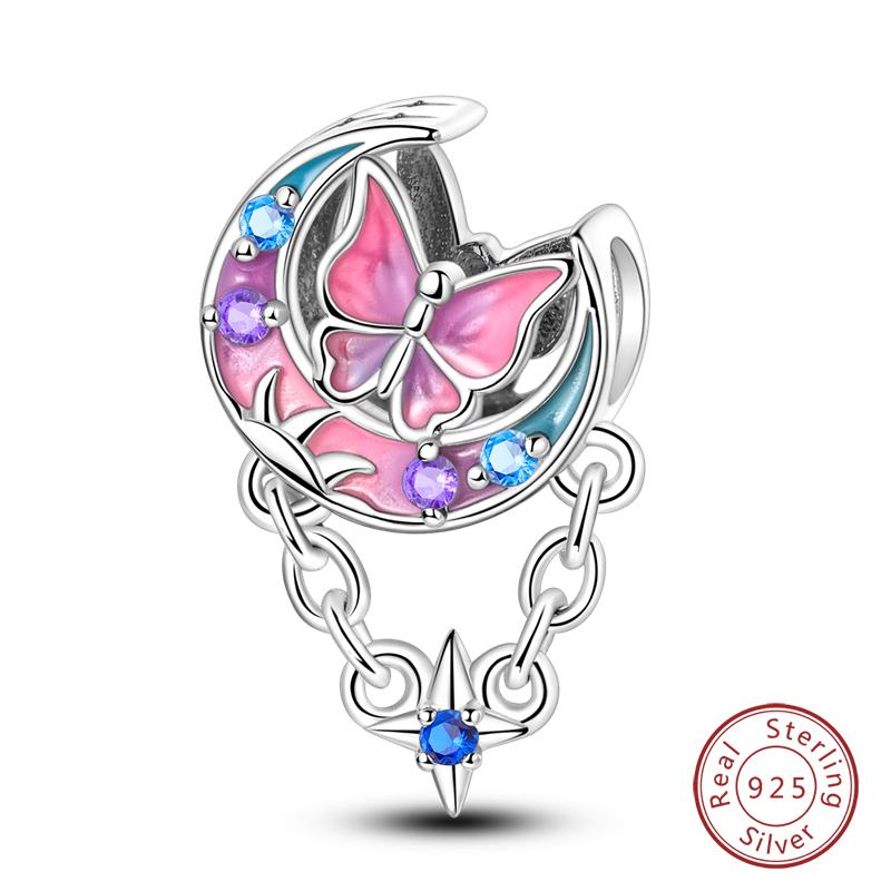 100% Real Copper Feather Dreamcatcher Tassel Charms Beads Fit Original Qikaola Bracelet Bangle Fashion Diy Jewelry