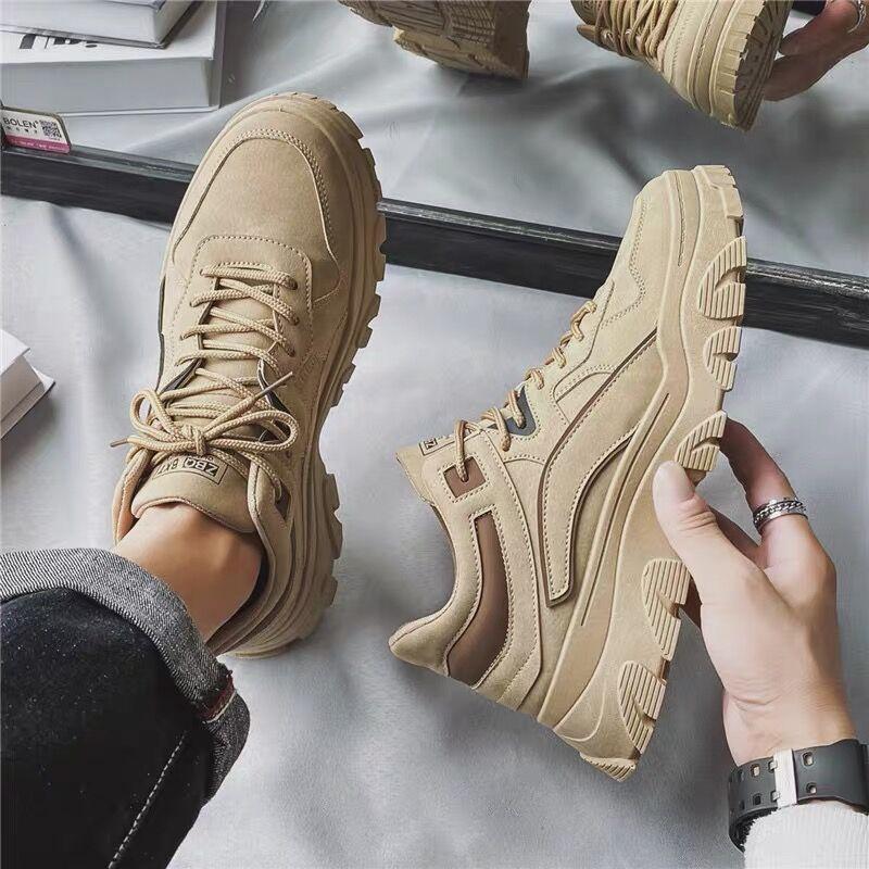 Autumn men's shoes new breathable men's trend versatile thick-soled non-slip tooling shoes casual trendy shoes