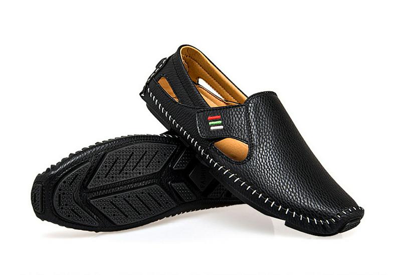 Herren Freizeit Mokassins zum Hineinschlüpfen Frühling/Herbst Große Größen 46/47 Leder