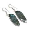 Natural Moss Agate Gemstone 925 Sterling Silver Jewelry Earring 1.97" AE-12999