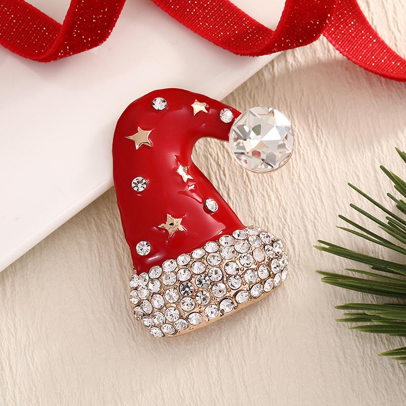 Weihnachtsbroschen Kranzdesign Schmuck Weihnachtsbaumdesign Kleidungspassend Exquisite Weihnachtsdekoration Glänzend 11 Stile