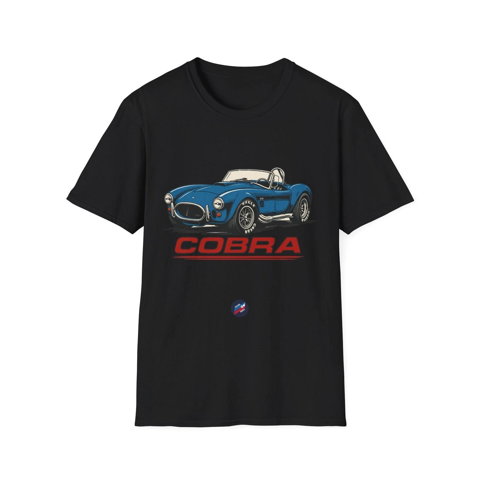 Shelby Cobra 289 T-Shirt – Vintage Blue Muscle Car Graphic Tee Retro Style XXL