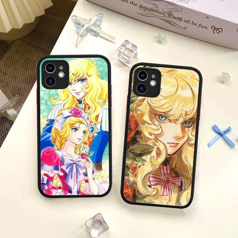 Classic Anime The Rose Of Versailles Matte Transparent Phone Cover For IPhone Case 16 15 14 13 12 11 Pro Max X XS Max Plus