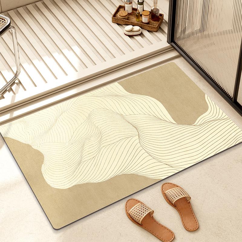 Diatom Mud Anti-Slip Quick-Dry Bathroom Mat for High-End Vanity & Entryway