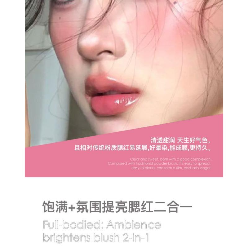 Two Tone Matte Blush Cream Brighten Contour Natural Glow Face Makeup