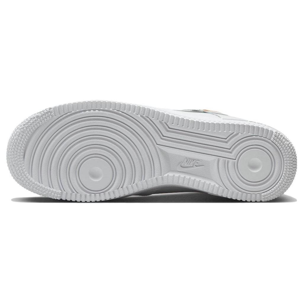 Nike Air Force 1 07 Multi Swoosh - White Black Men Sneakers Light-Silver Medium-Ash FN7807-100