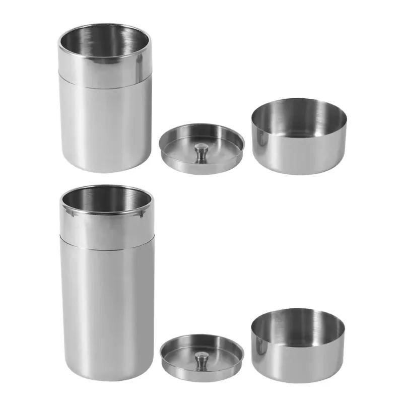 400ml/550ml doppelwandige Edelstahl-Teedose mit Deckel, feuchtigkeits- und geruchsdicht verschlossene Teedose, mit innerem Deckel-Aufbewahrungsbehälter