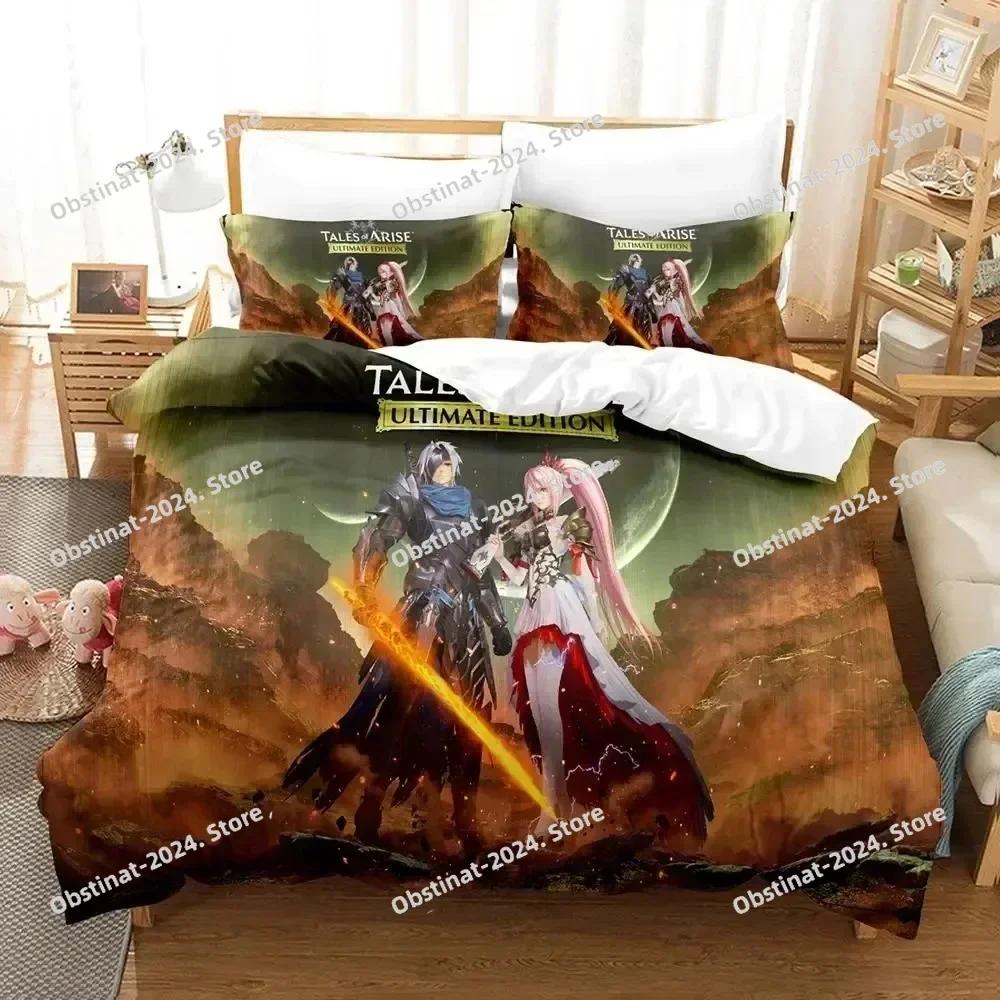 3D Print Game Tales of Arise Bedding Set Printed Comforter Quilt Bed Cover Duvet Cover Pillow Case 3 Pieces Sets Kids Adult Size