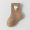 Newborn Infant Combed Cotton Flannel-Lined Mid-Calf Socks (0-3 Years) - Spring/Fall/Winter