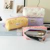 Bowknot Student Pencil Case Large Capacity Portable Soft Cosmetic Storage Bag for School Supplies Makeup Accessories