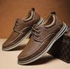 Genuine Leather Men Dress Shoes Oxfords Brogue Lace Up Mens Casual Shoes Luxury Brand Moccasins Loafers Size 38-46