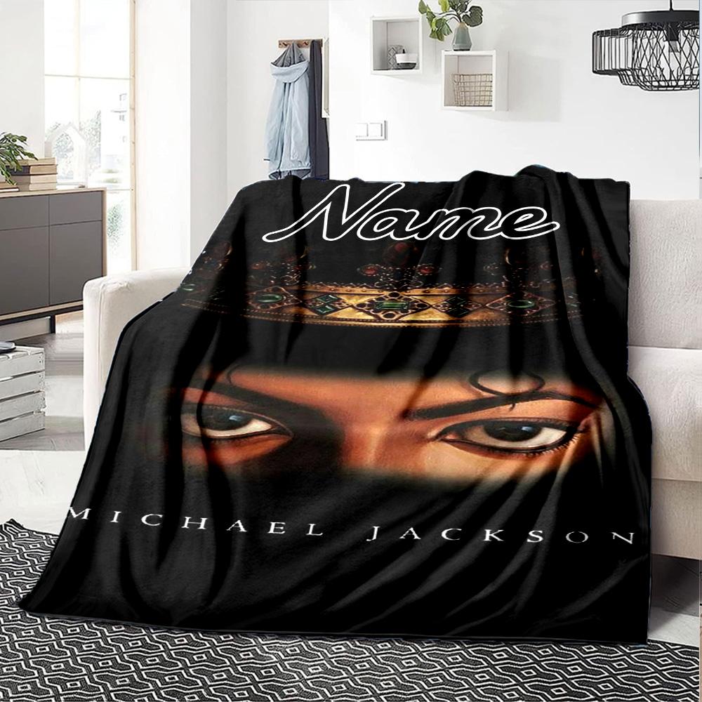 Coperta di flanella personalizzata con il nome "Michael Jackson's Legacy" per comfort super morbido e carino, per viaggi, letto, divano