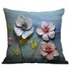 New Flower Pillowcase Imitating Three-dimensional Oil Painting Style Creative Floral Home Living Room Sofa Cushion Pillowcase