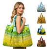 Bolsa de Armazenamento Dobrável Grande Capacidade Bolsa de Mão Durável Oxford Bolsa de Compras Lavável Reutilizável Bolsa Estojo para Uso Doméstico