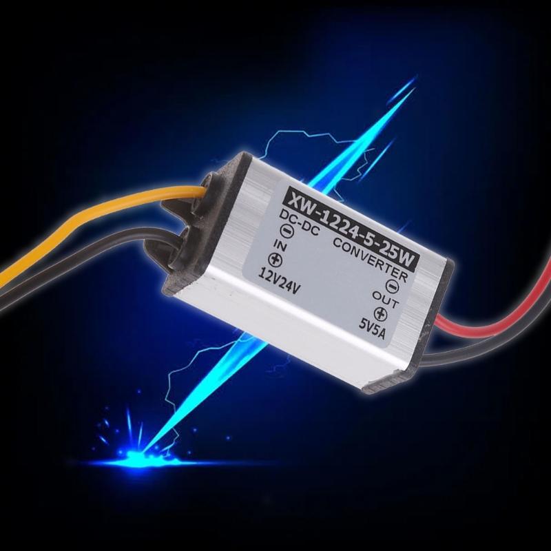 IP67 Waterproof Converter Step Down 12V-24V to 5V 5A/10A/20A/30A/40A Power Supply Adapter Direct Current Buck Modules