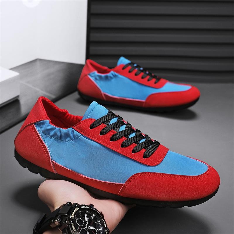 Spring Autumn Casual Flats Mixed Colors Round Toe Shoes For Men Concise Lace Up Sneakers  New Arrival Hot