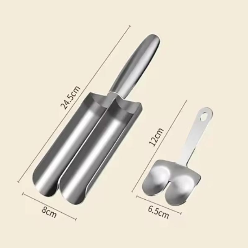 2/4 Meatball Making Tools Meatball Maker with Cutting Spade Multifunction Meatball Scoop Maker Stainless Steel Kitchen Manual