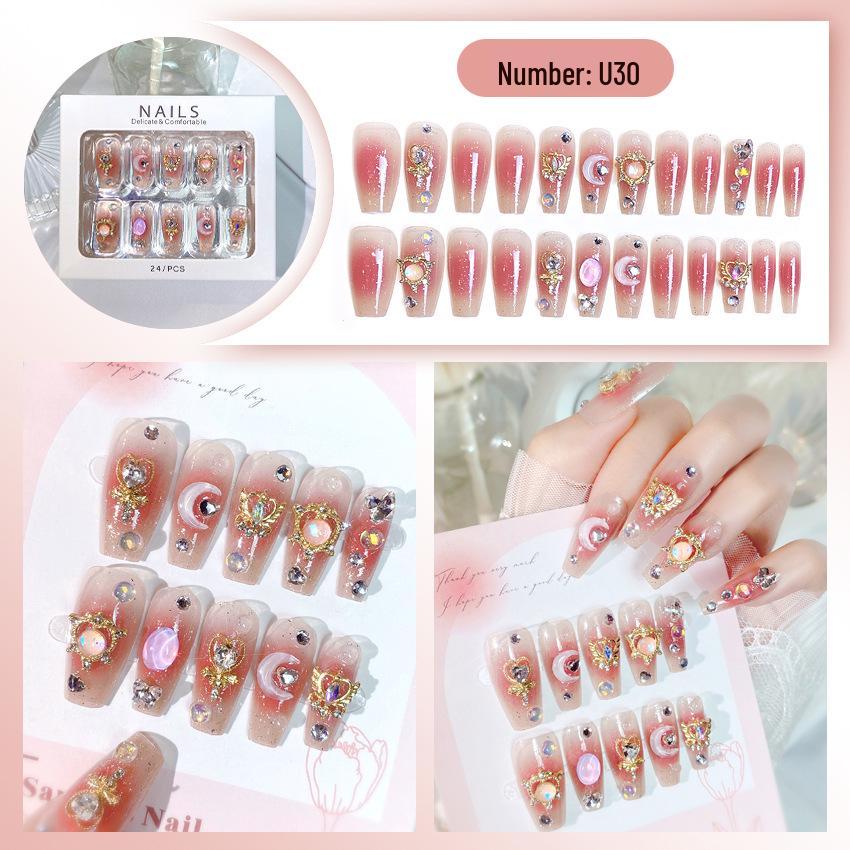 High-End Handmade Nail Art: Pure Desire Style Rhinestone Nail Stickers Collection.