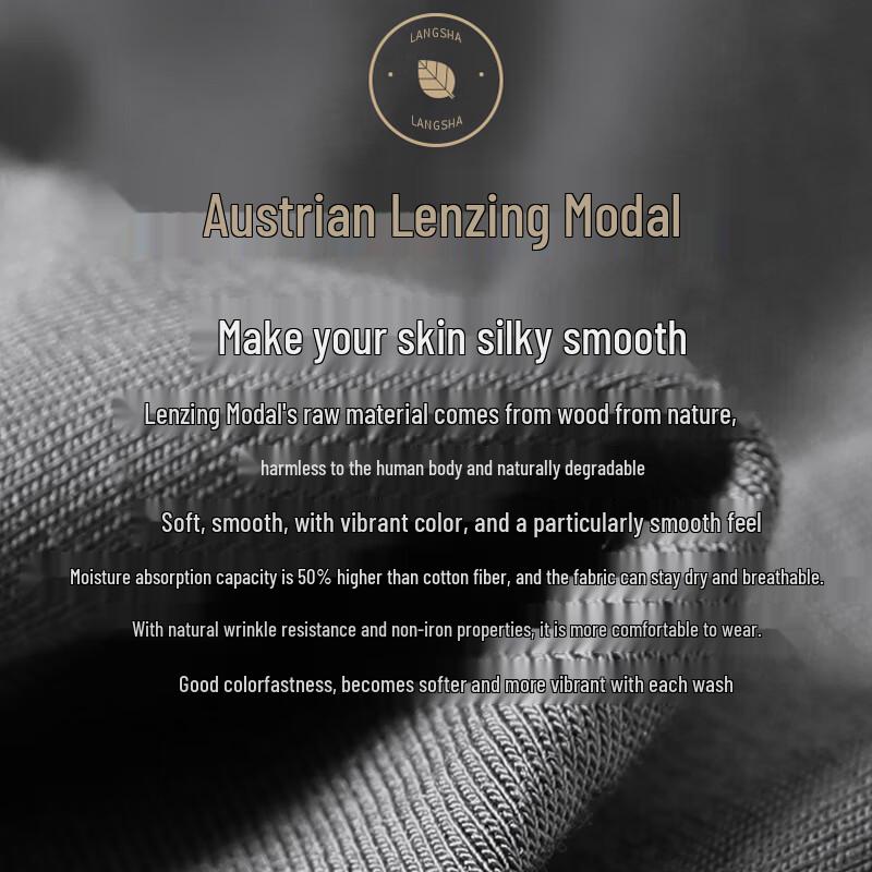 Langsha Men's Modal Antibacterial Seamless Boxer Briefs 3-Pack