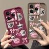 Cherry Bowknots Lips Disco Ball Pattern Case For Xiaomi Redmi Note 14 13 Pro 5G 4G 12 11 Funda Xiaomi 14T 13T 11T Pro Shockproof Bumper Silicone Cover