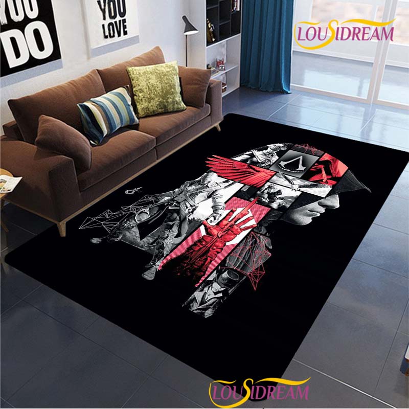 Game Ass Creed Carpet for Living Room Bedroom Rug Table Kids Kitchen Door Unslip Floor Mat Birthday gift photography props Rug