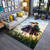 Anime-Inspired Couple In Field Suitable As a Non-slip Mat for the Living Room or Bedroom Sofa