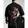 Letnia japońska Yin Yang Ryba Koi Wzór Miecz Samurajski Bawełna Męski T-shirt Krótki Rękaw Koszulka