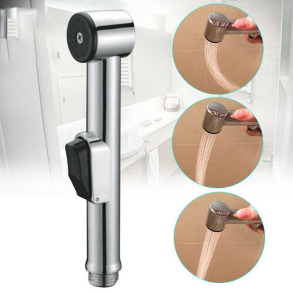 Kit Shower Head Toilet Spray Chrome Hand Held Handheld Douche Bidet