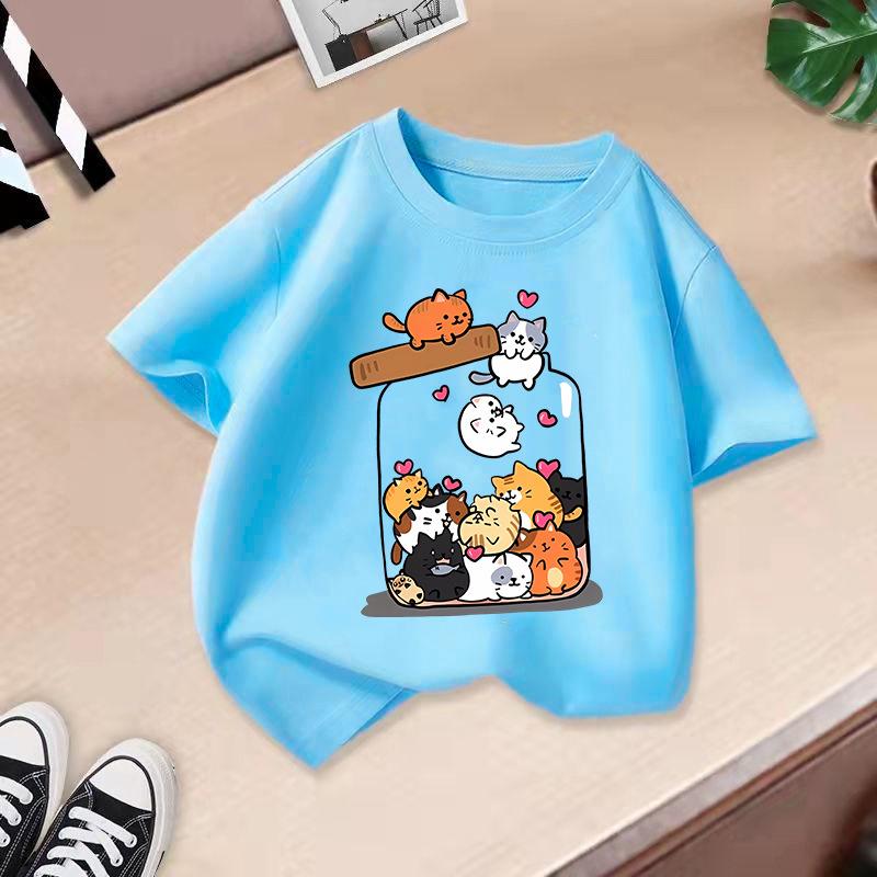 Children T-shirt 2-13Y Cute Cartoon Printed Kids 100% Cotton Clothes Tshirt Tops Tee Summer Kid T Shirt