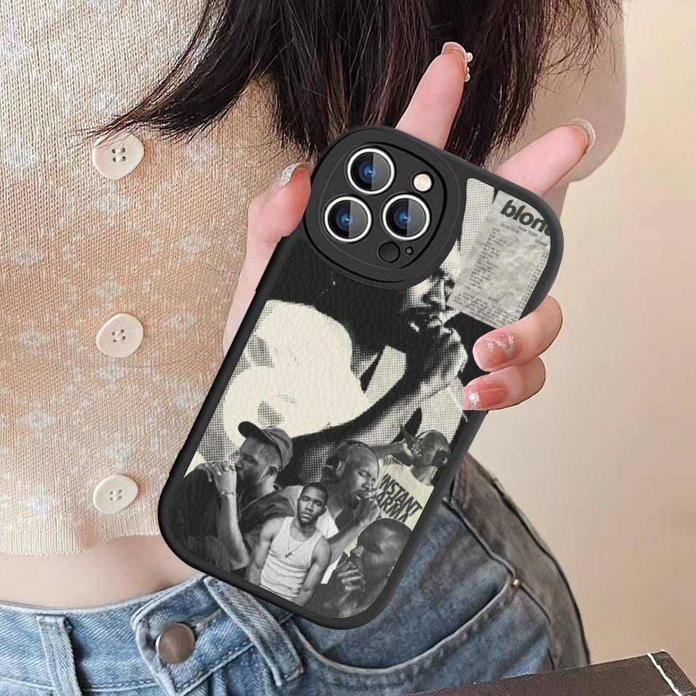Singer F-Frank O-Ocean Leather Phone Case For IPhone 16 14 15 Pro Plus 13 12 11 Pro Max Silicone Cover