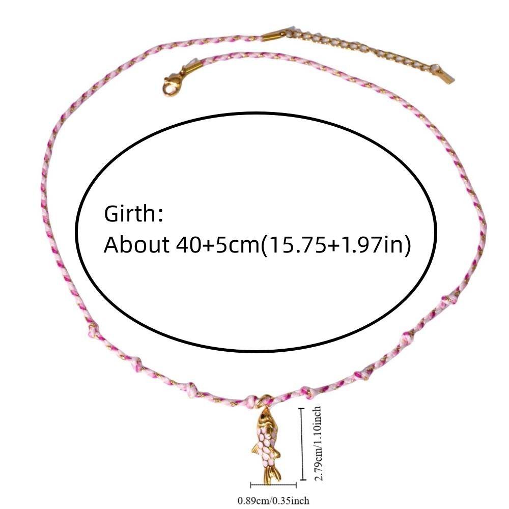 Ocean Style Plated Enamel Fish Choker Movable Brass Colorful Necklace Accessories