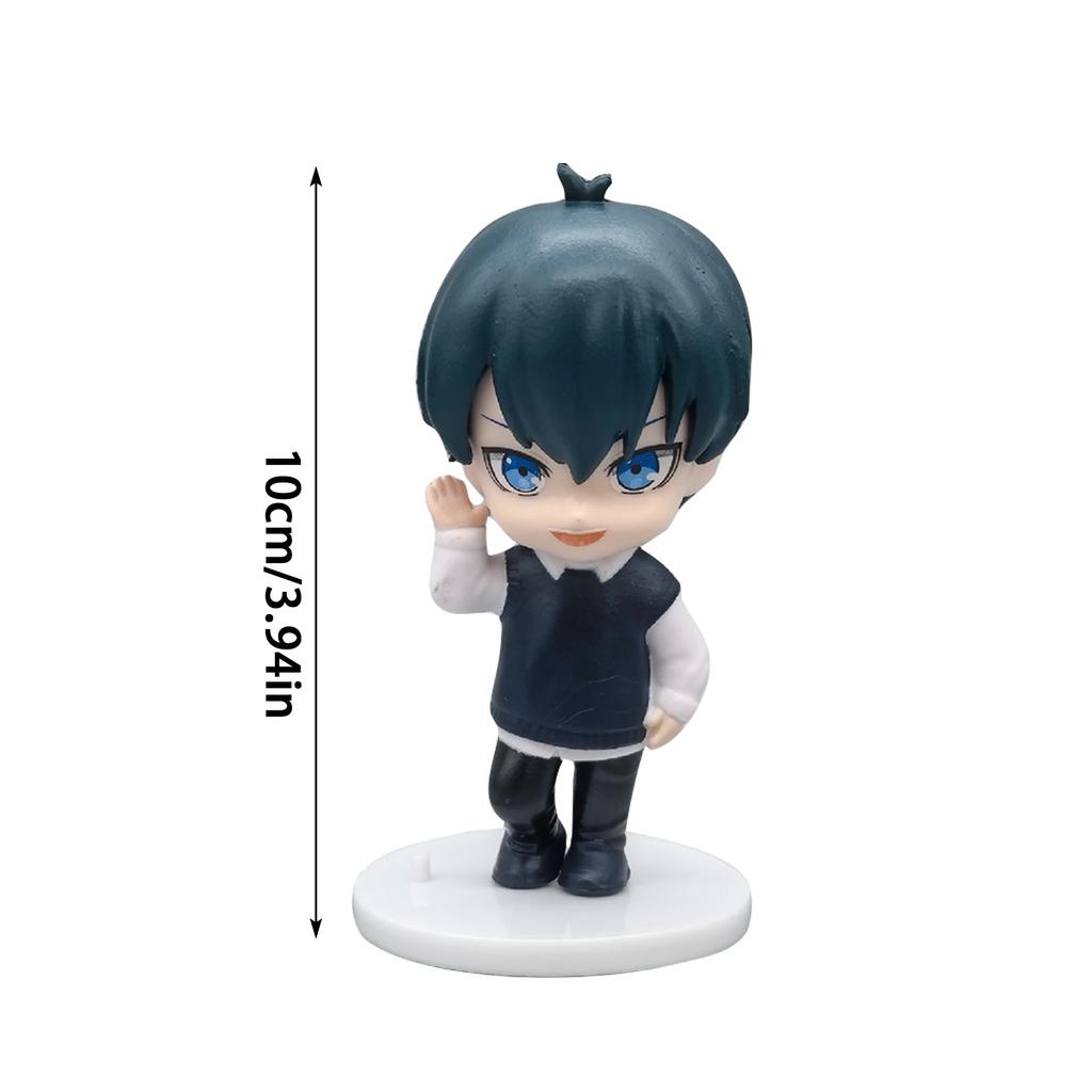 6pcs Blue Lock Figures Q-Version Character Peripherals Cartoon Figurines Blue Lock Plushies Birthday Gifts Christmas Gifts