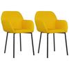 VidaXL Chaises de salle à manger 2 pcs Jaune Velours 344708