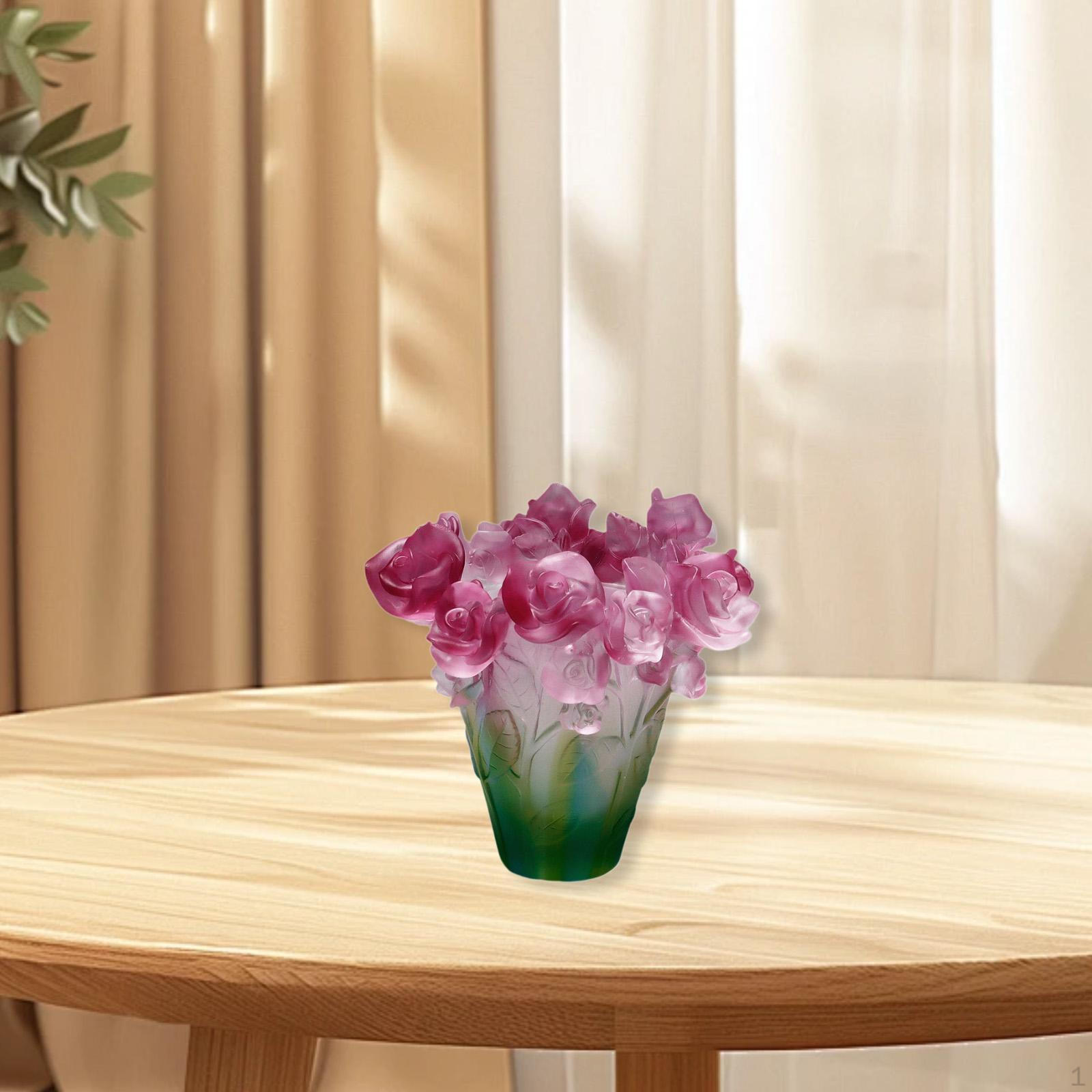

Artistic Glass Vase for Floral Display And Incense Holder червоний