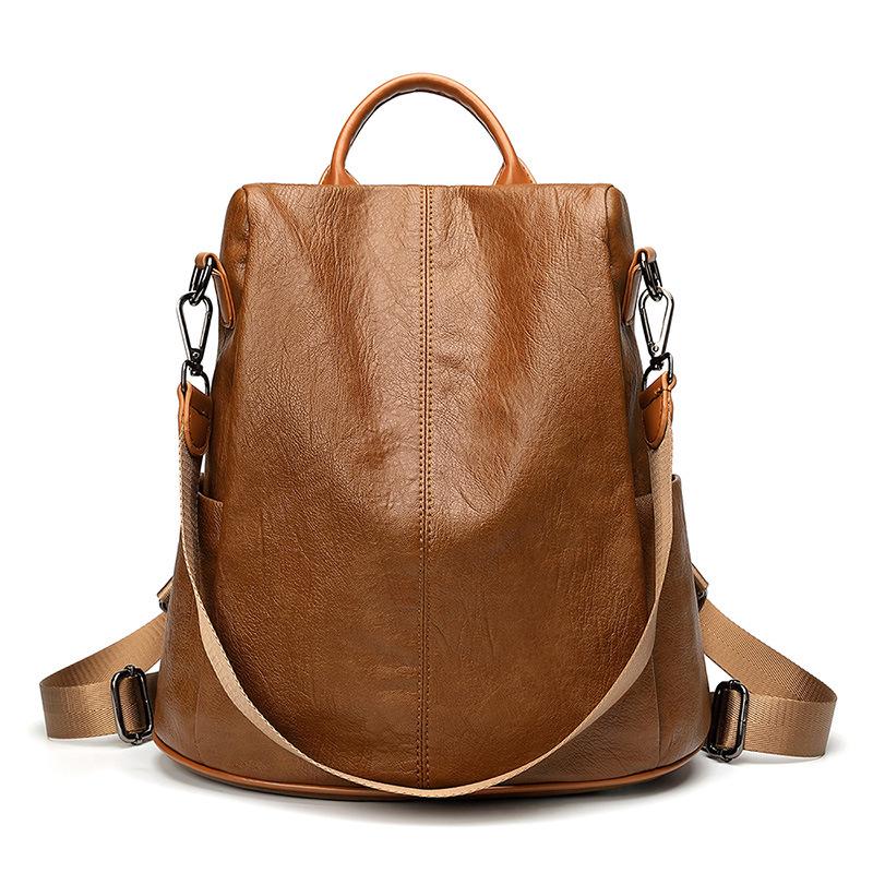 Backpack for Women New Casual and Fashionable Women's Anti Theft Backpack Soft Leather Student Schoolbag Women's Bag