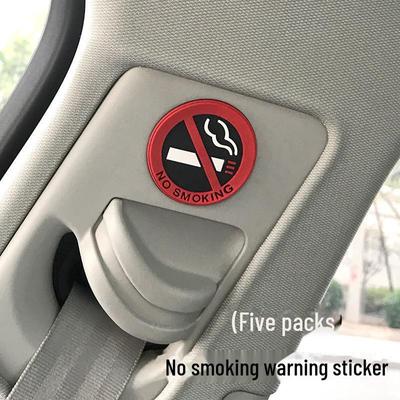 Car No Smoking Reminder Stickers - Set of 5 Pieces