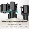 Car Cup Holder Expander, 2 In 1 Cup Holder Extender Adapter With Expandable Base, Fits Yeti, Hydroflask, Large Water Bottles 10-46 OZ